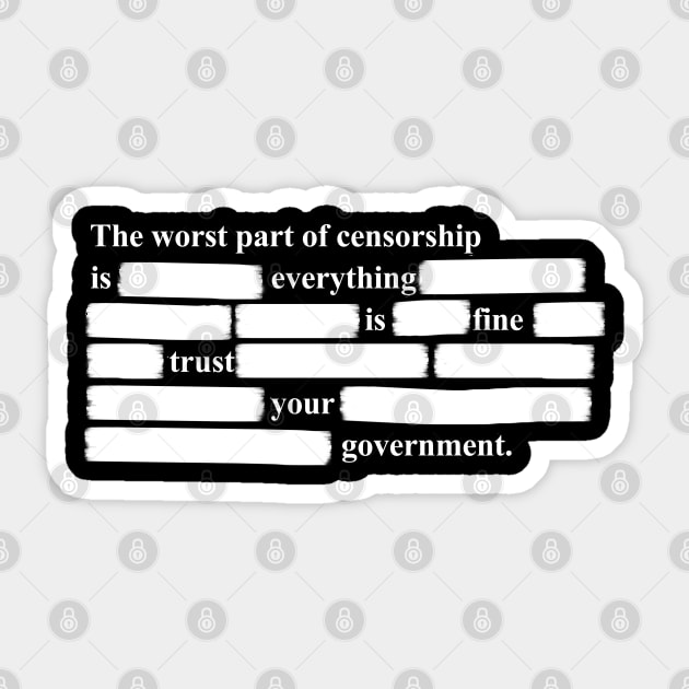 Trust Your Government Sticker by GreenGuyTeesStore